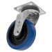 Sealey Heavy-Duty Blue Elastic Rubber Swivel Castor Wheel 160mm - Trade