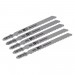 Sealey Jigsaw Blade Aluminium 100mm 8tpi - Pack of 5