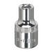 Sealey WallDrive Socket 8mm 1/2Sq Drive Fully Polished