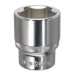 Sealey WallDrive Socket 26mm 1/2Sq Drive Fully Polished