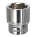 Sealey WallDrive Socket 28mm 1/2Sq Drive Fully Polished