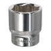 Sealey WallDrive Socket 32mm 1/2Sq Drive Fully Polished