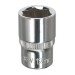 Sealey WallDrive Socket 12mm 1/4\"Sq Drive Fully Polished