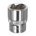 Sealey WallDrive Socket 14mm 1/4\"Sq Drive Fully Polished