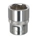 Sealey WallDrive Socket 16mm 3/8Sq Drive Fully Polished