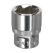 Sealey WallDrive Socket 17mm 3/8Sq Drive Fully Polished