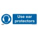 Sealey Mandatory Safety Sign - Use Ear Protectors - Self-Adhesive Vinyl