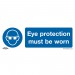 Sealey Mandatory Safety Sign - Eye Protection Must Be Worn - Rigid Plastic - Pack of 10