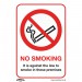 Sealey Prohibition Safety Sign - No Smoking (On Premises) - Rigid Plastic - Pack of 10