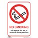 Sealey Prohibition Safety Sign - No Smoking (On Premises) - Rigid Plastic