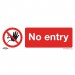 Sealey Prohibition Safety Sign - No Entry - Rigid Plastic - Pack of 10