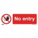 Sealey Prohibition Safety Sign - No Entry - Self-Adhesive Vinyl