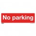 Sealey Prohibition Safety Sign - No Parking - Rigid Plastic - Pack of 10
