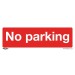 Sealey Prohibition Safety Sign - No Parking - Rigid Plastic - Pack of 10