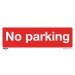 Sealey Prohibition Safety Sign - No Parking - Rigid Plastic