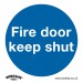 Sealey Mandatory Safety Sign - Fire Door Keep Shut - Rigid Plastic - Pack of 10
