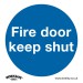 Sealey Mandatory Safety Sign - Fire Door Keep Shut - Self-Adhesive Vinyl