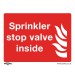 Sealey Safe Conditions Safety Sign - Sprinkler Stop Valve - Rigid Plastic - Pack of 10