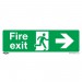 Sealey Safe Conditions Safety Sign - Fire Exit (Right) - Rigid Plastic - Pack of 10