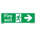 Sealey Safe Conditions Safety Sign - Fire Exit (Right) - Rigid Plastic - Pack of 10