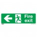 Sealey Safe Conditions Safety Sign - Fire Exit (Left) - Rigid Plastic - Pack of 10