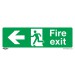 Sealey Safe Conditions Safety Sign - Fire Exit (Left) - Rigid Plastic - Pack of 10