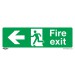 Sealey Safe Conditions Safety Sign - Fire Exit (Left) - Rigid Plastic