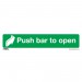 Sealey Safe Conditions Safety Sign - Push Bar To Open - Rigid Plastic - Pack of 10