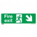 Sealey Safe Conditions Safety Sign - Fire Exit (Down Right) - Rigid Plastic - Pack of 10