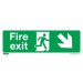 Sealey Safe Conditions Safety Sign - Fire Exit (Down Right) - Rigid Plastic - Pack of 10