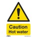 Sealey Warning Safety Sign - Caution Hot Water - Self-Adhesive Vinyl