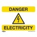 Sealey Warning Safety Sign - Danger Electricity - Rigid Plastic - Pack of 10