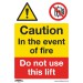 Sealey Warning Safety Sign - Caution Do Not Use Lift - Self-Adhesive Vinyl