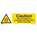 Sealey Warning Safety Sign - Caution Automatic Machinery - Rigid Plastic - Pack of 10