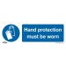 Sealey Mandatory Safety Sign - Hand Protection Must Be Worn - Rigid Plastic