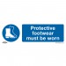 Sealey Mandatory Safety Sign - Protective Footwear Must Be Worn - Rigid Plastic