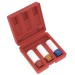 Sealey Alloy Wheel Impact Socket Set 3pc 17, 19 & 21mm 1/2Sq Drive
