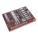 Sealey Tool Tray with Socket Set 91pc 1/4\", 3/8\" & 1/2\"Sq Drive