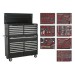 Sealey Tool Chest Combination 26 Drawer with Ball Bearing Runners - Black with 446pc Tool Kit