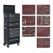 Sealey Tool Chest Combination 14 Drawer with Ball Bearing Runners - Black & 446pc Tool Kit