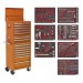 Sealey Tool Chest Combination 14 Drawer with Ball Bearing Runners - Orange & 446pc Tool Kit