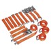 Sealey Car Transporter Ratchet Tie Down Alloy/Steel Wheel Kit 4pc 50mm x 3mtr 4500kg Load Test