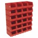 Sealey Plastic Storage Bin 148 x 240 x 128mm - Red Pack of 24