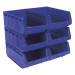 Sealey Plastic Storage Bin 310 x 500 x 190mm - Blue Pack of 6