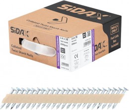 Sidax 3.4 x 35mm Collated Twist Shank Nail (2000pcs) &pound;37.95