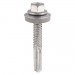 Timco 32mm Self-Drilling Screws - Hex - For Heavy Section Steel - Exterior - Silver - With EPDM Washer Box 100 H32W16B