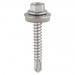 Timco 32mm Self-Drilling Screws - Hex - For Light Section Steel - Exterior - Silver - With EPDM Washer Box 100 L32W16b